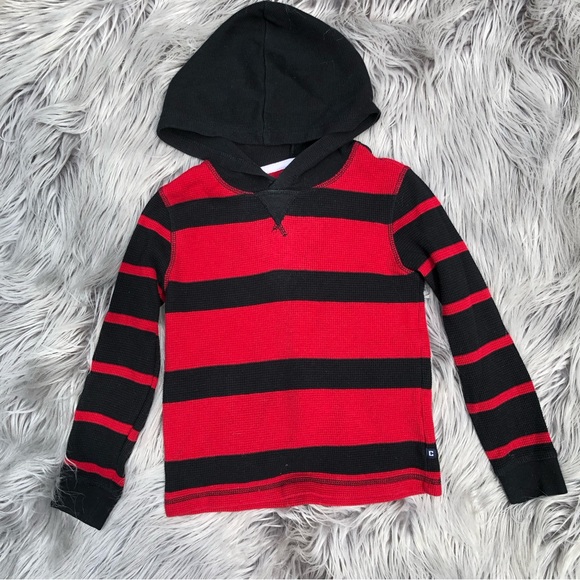 Kids Striped Waffleknit Layering Bundle in Black and Red; Size 6 - Picture 7 of 10